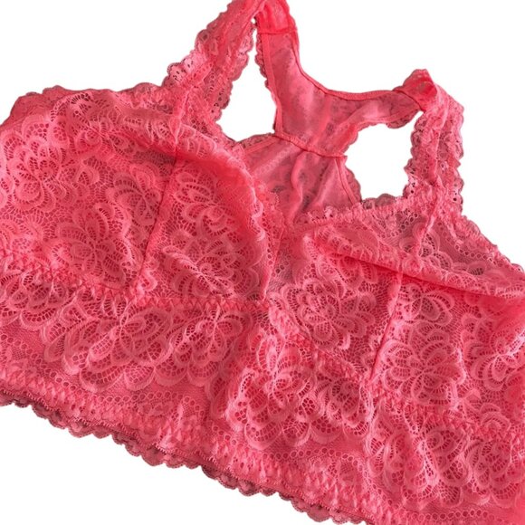 Torrid Lace Racerback Bralette Pink  Plus Size 0 - Picture 3 of 8